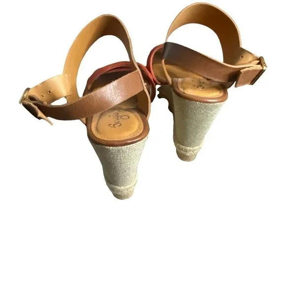 Sergio Zelcer Wedge Sandals Size USA 10 - Picture 4 of 7